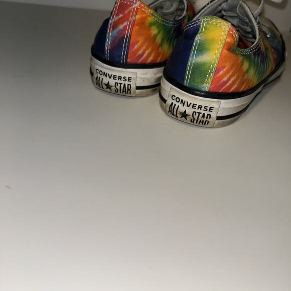 CONVERSE Chuck Taylor All Star Size W8.5 Low-Top Multicolored Tie-Dye Sneakers - Picture 4 of 5